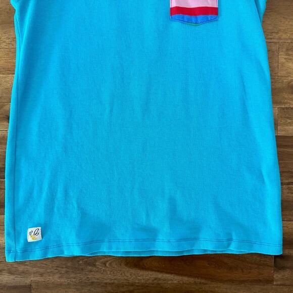 Wildflowers Back to School Recess Rib Tank Top Blue Ruffle Sleeve Rainbow 14 - Picture 4 of 7